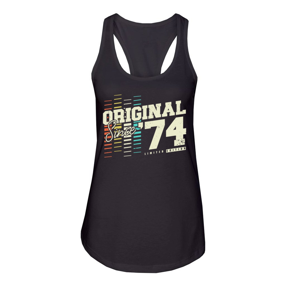 Original 1974 Vintage Retro 50th birthday Women's Racerback Tank