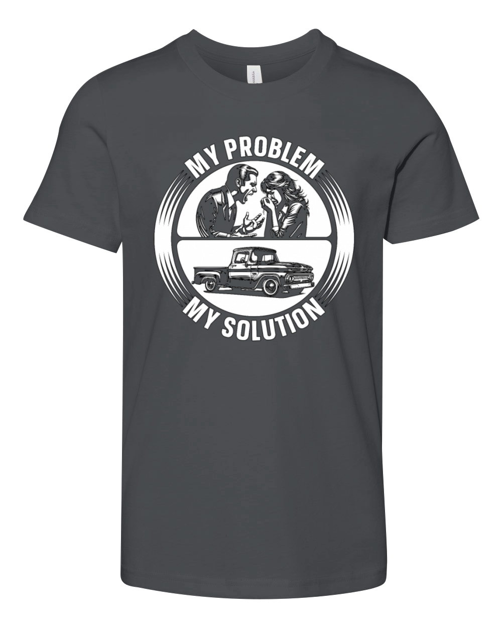 Pickup Truck My Problem My Solution Pictogram Mom Youth Unisex Jersey Tee