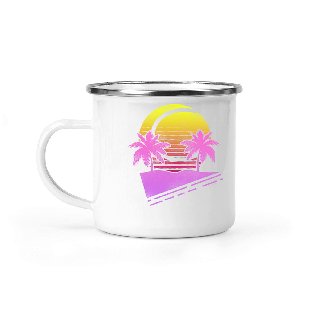 Funny Tennis Player Racket Retro Camping Mug
