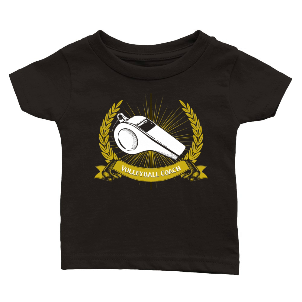 Volleyball Coach Volleyball Player Funny Team Spor Classic Baby Crewneck T-shirt