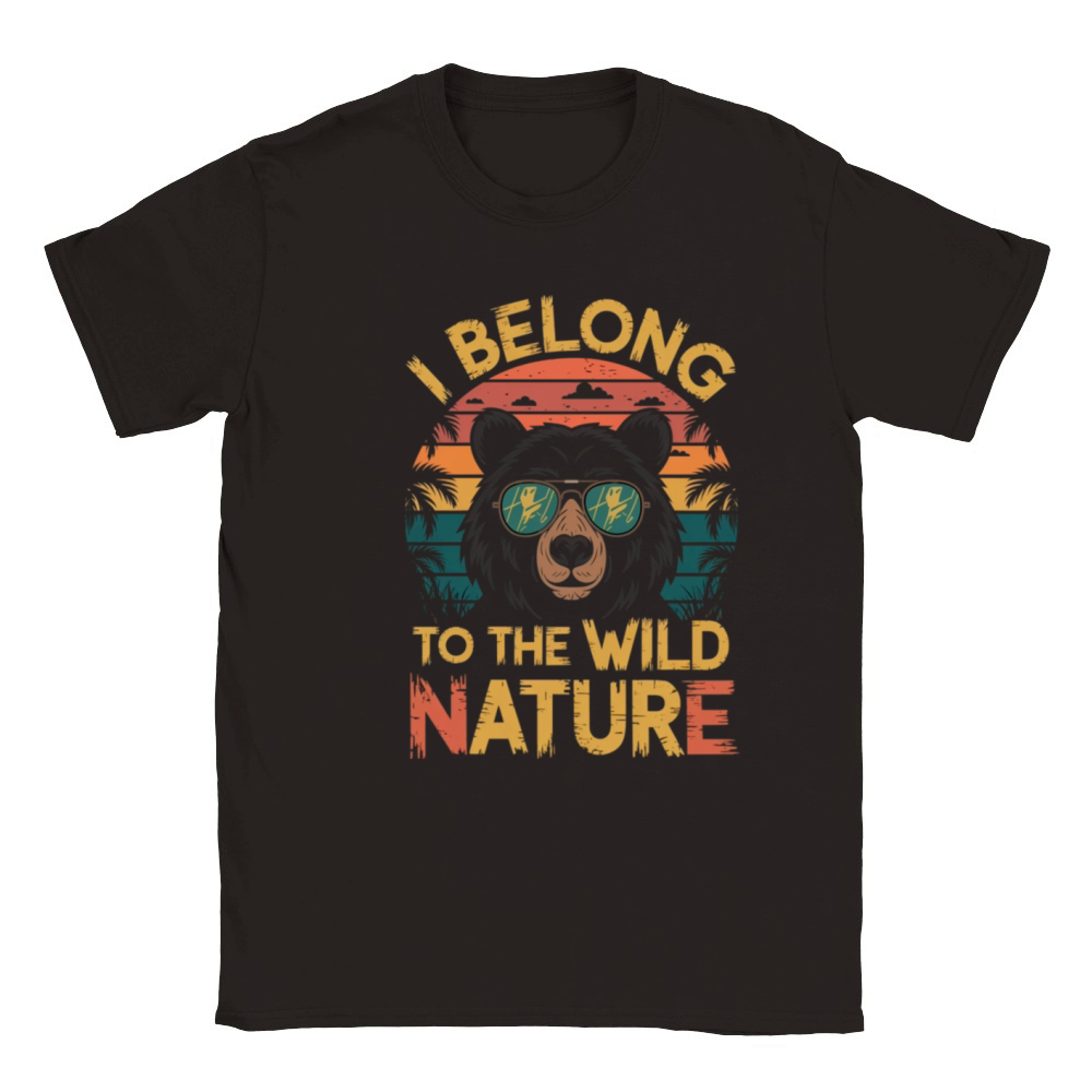 I Belong To The Wild Nature American Black Bear Classic Kids Crewneck T-shirt