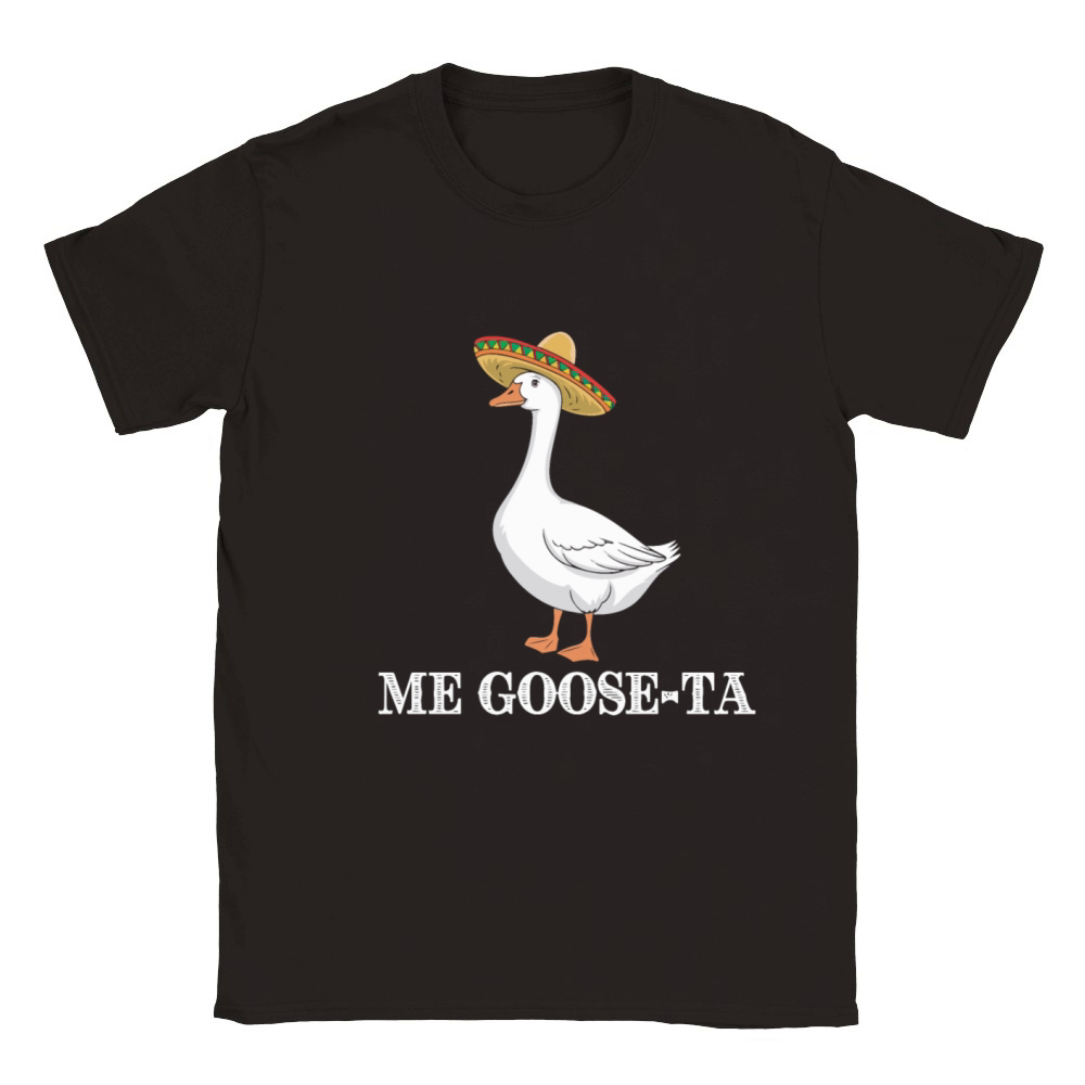 Me Goose-ta Funny Goose Sombrero Humor Classic Kids Crewneck T-shirt