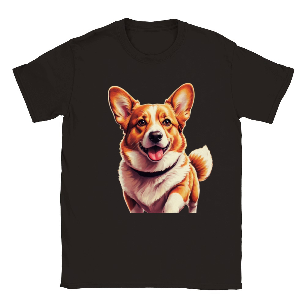 Retro Comic Style Corgi - Vintage Doggo Delight Classic Kids Crewneck T-shirt