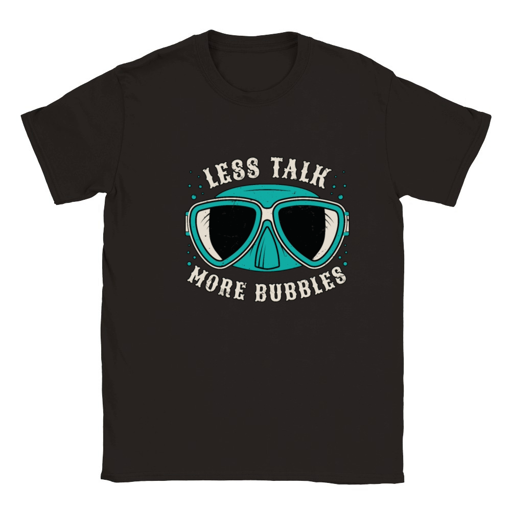 Snorkeling Less Talk More Bubbles Marine Biologist Classic Kids Crewneck T-shirt