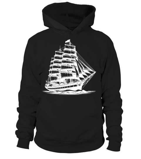 Large Old Sailing Ship With Set Sails Hoodie Unisex