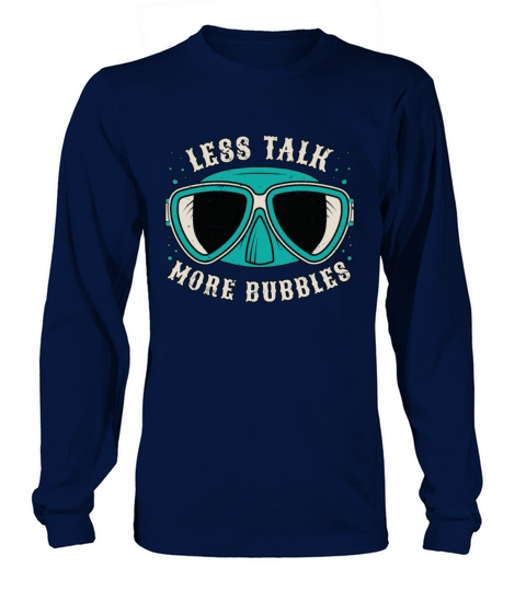 Snorkeling Less Talk More Bubbles Marine Biologist Long sleeved Unisex
