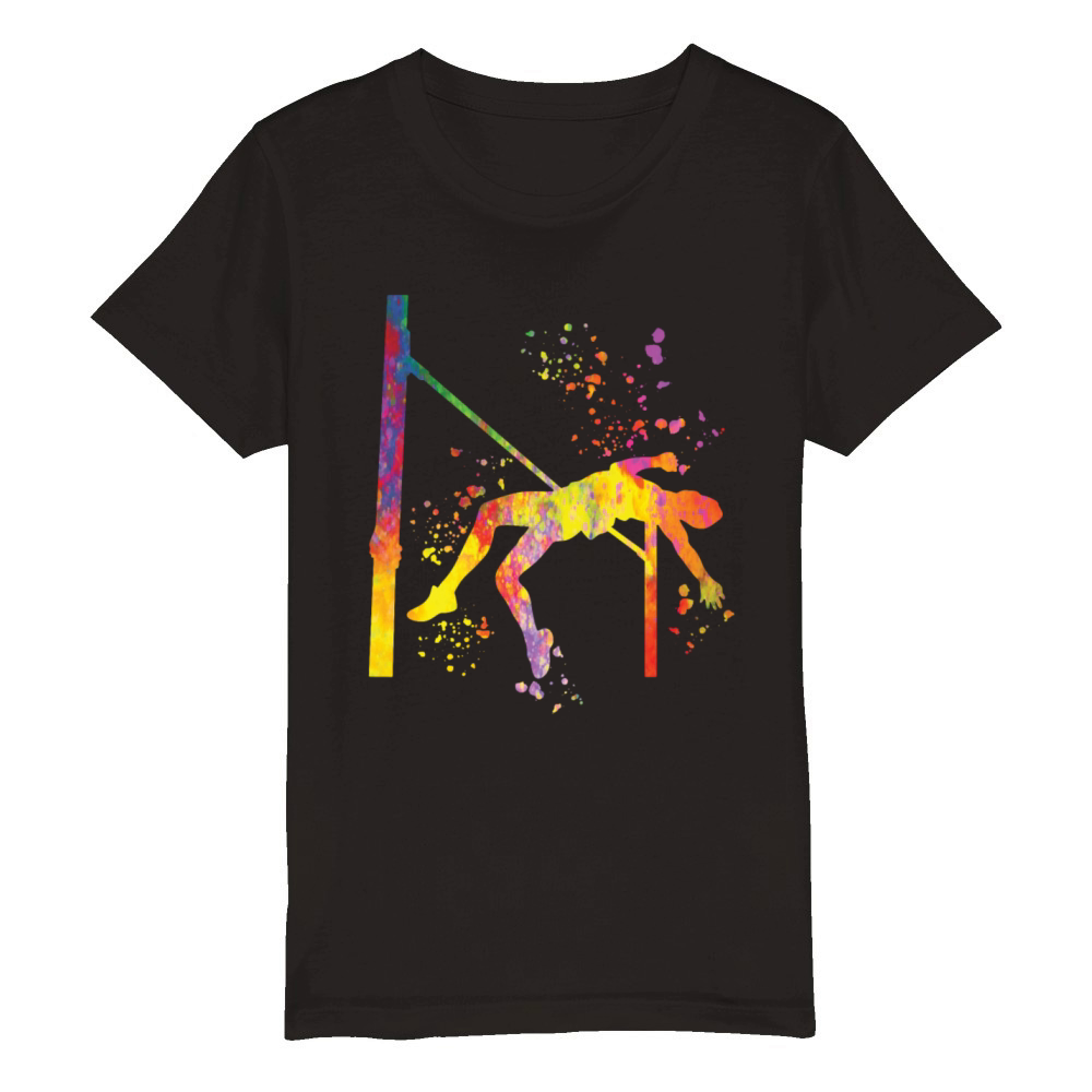 High Jumper High Jumping High Jump Organic Kids Crewneck T-shirt