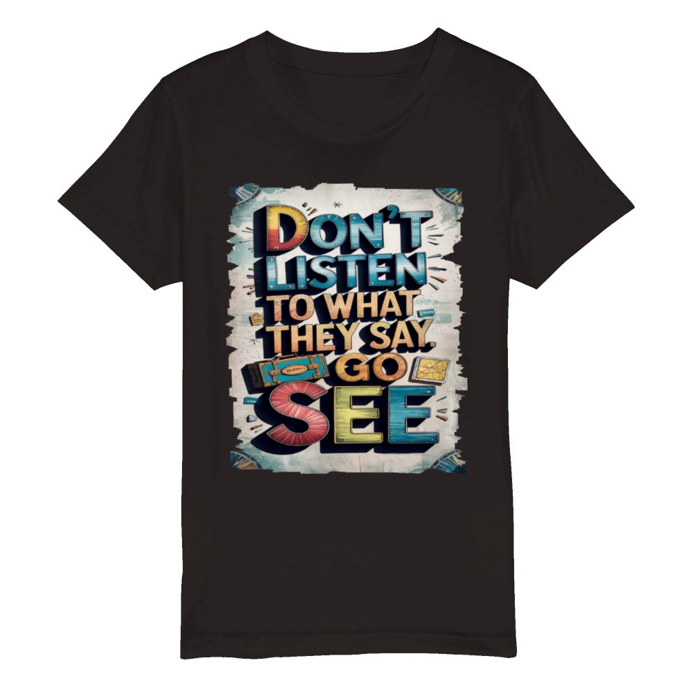 Travel Quote to get inspired N01 Organic Kids Crewneck T-shirt