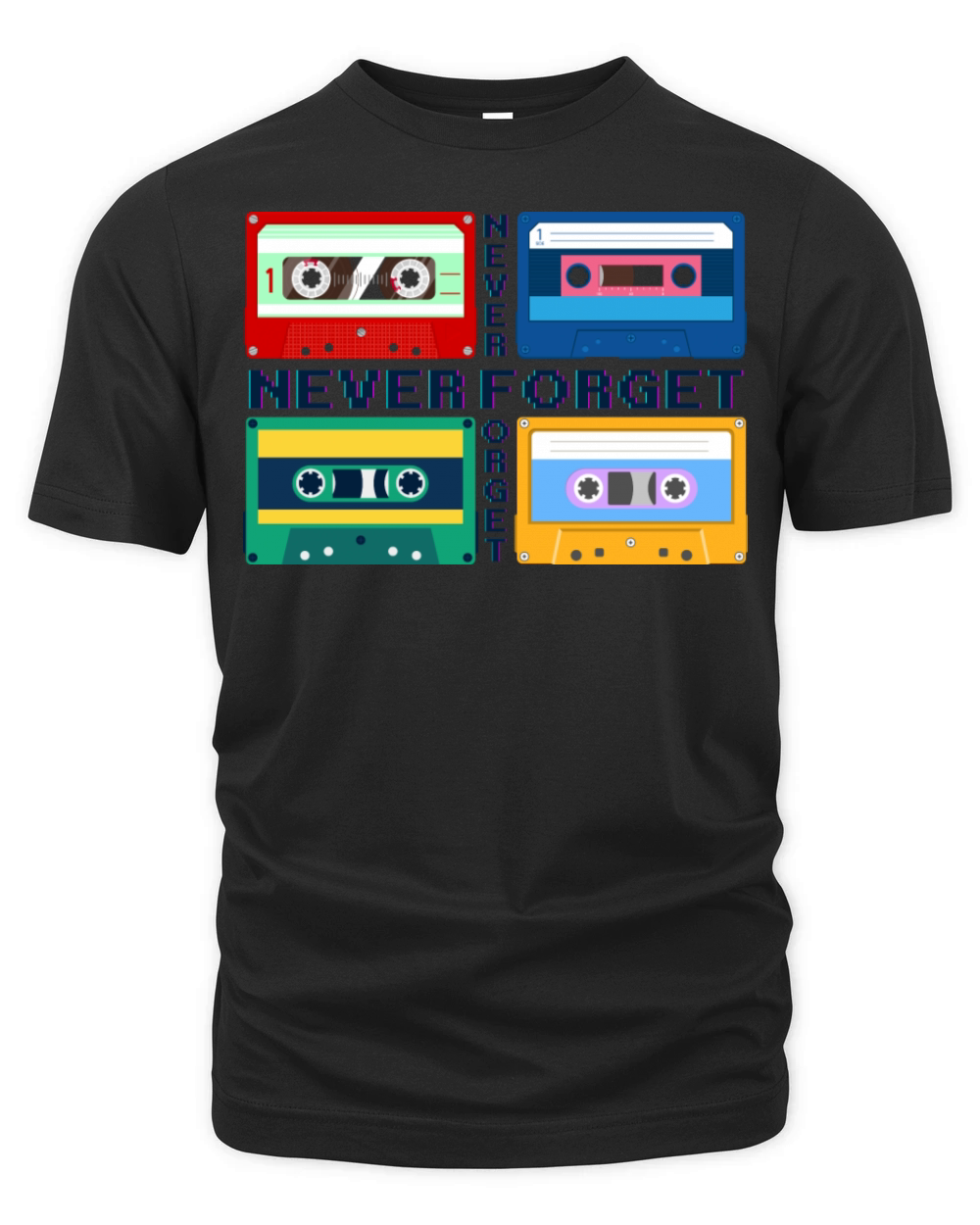 Never Forget Retro Cassette Tapes T-Shirt Organic Unisex T-shirt