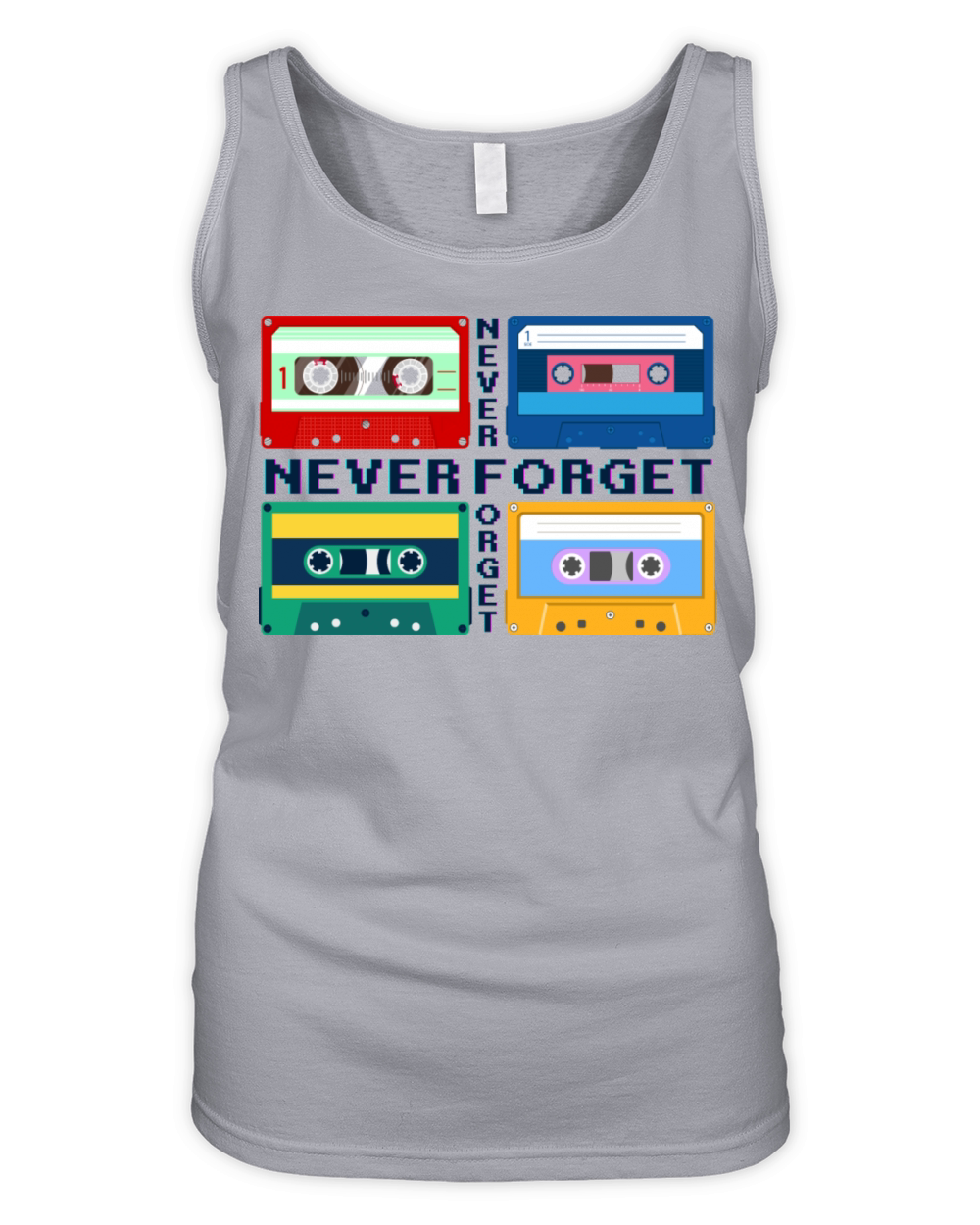 Never Forget Retro Cassette Tapes T-Shirt Organic Women's Tank Top