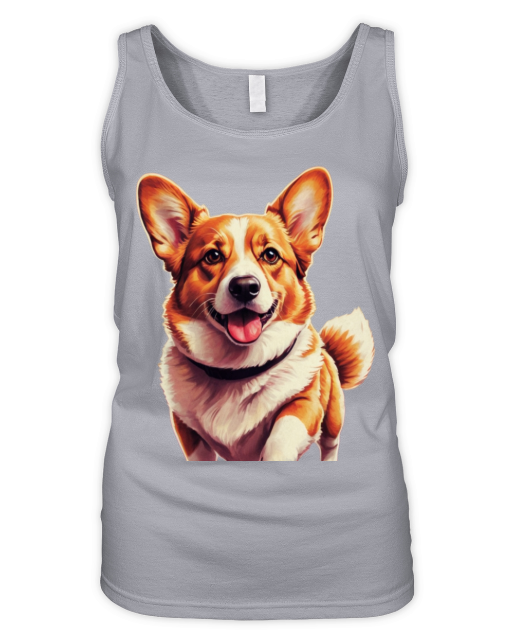 Retro Comic Style Corgi - Vintage Doggo Delight Organic Women's Tank Top