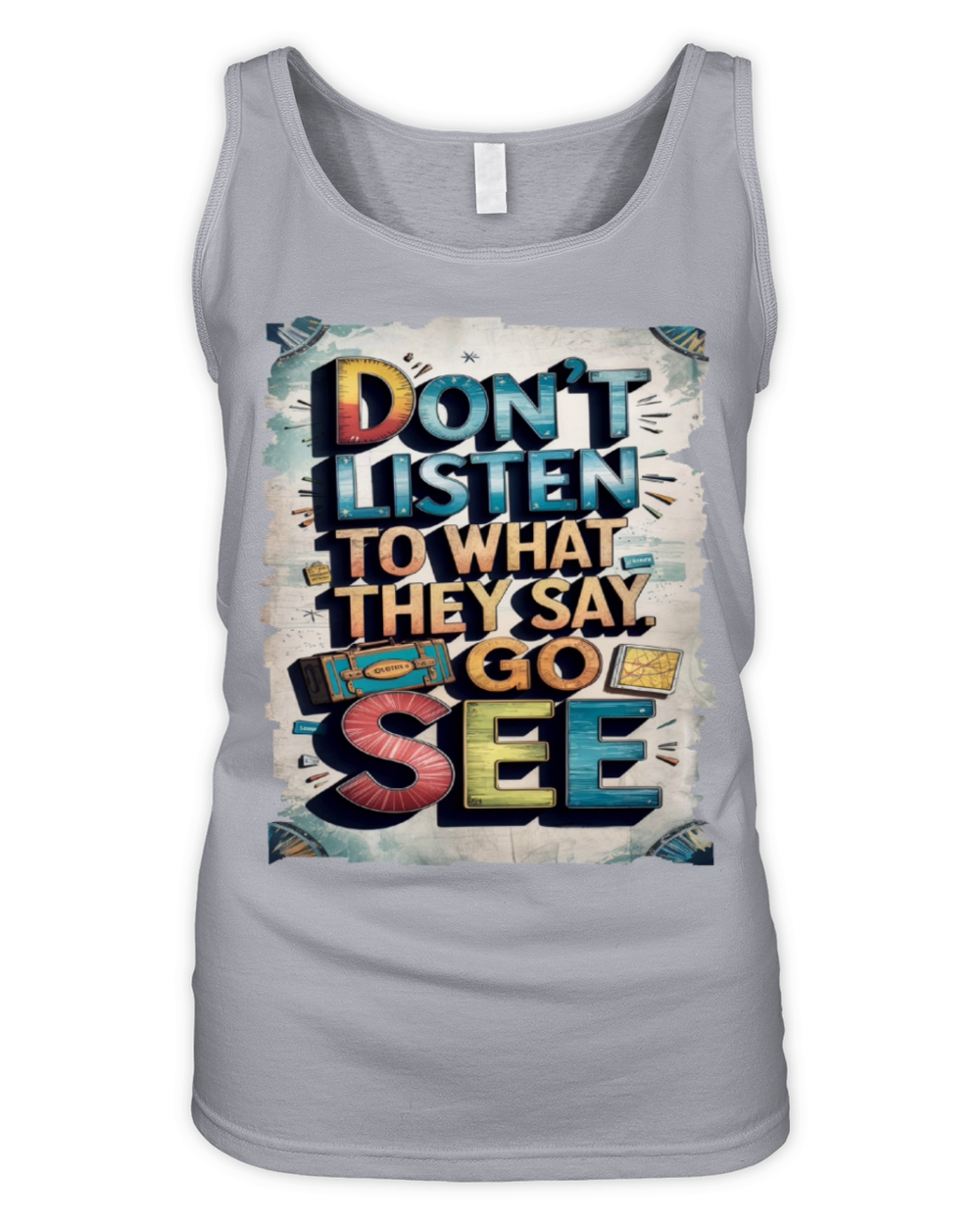 Travel Quote to get inspired N01 Organic Women's Tank Top