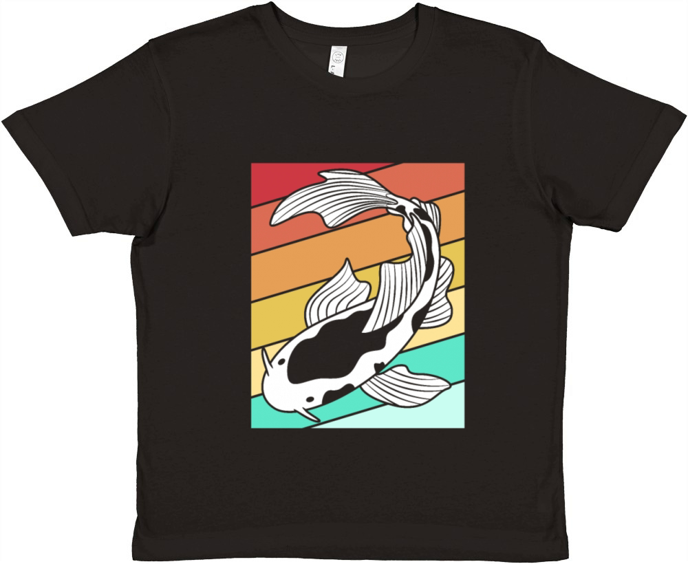 Colorful Koi Carp Fish Japanese Koi Fish Lover Premium Kids Crewneck T-shirt
