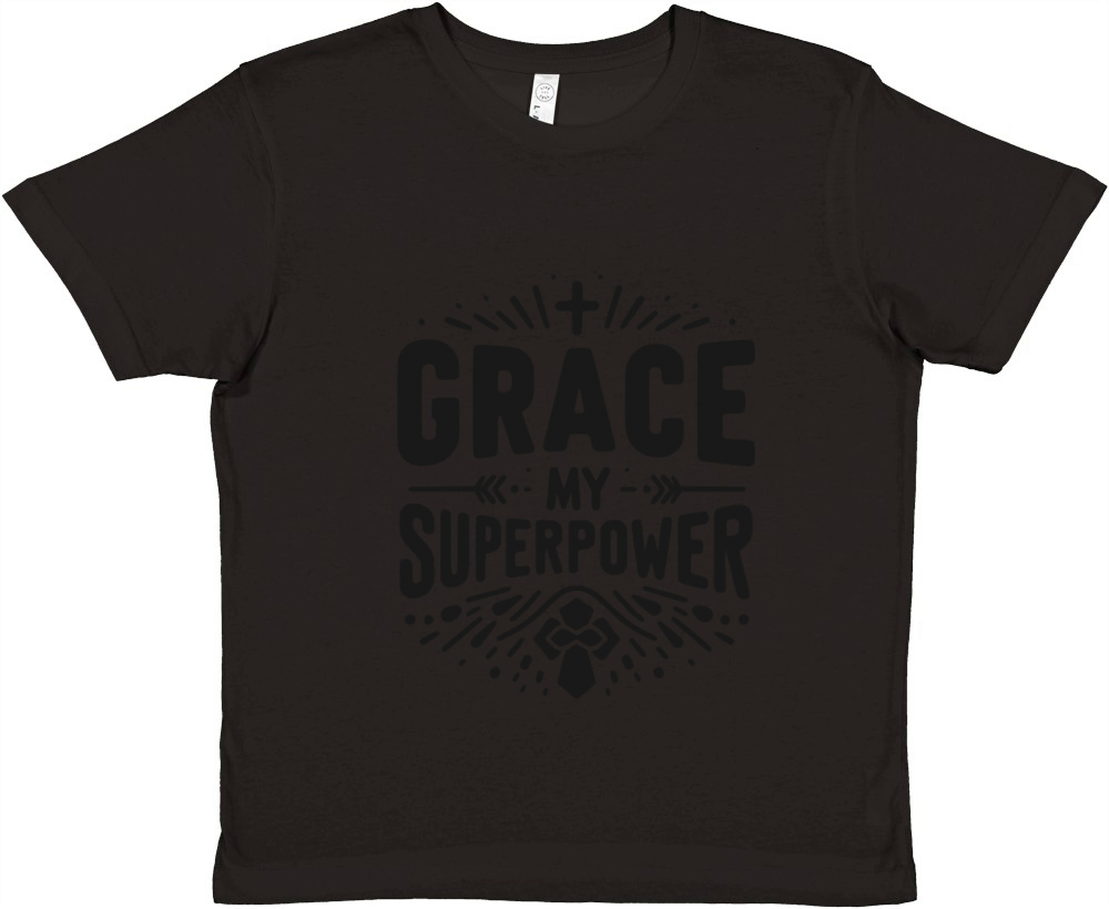 Grace My Superpower Premium Kids Crewneck T-shirt