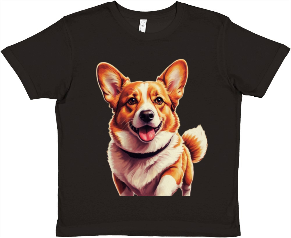 Retro Comic Style Corgi - Vintage Doggo Delight Premium Kids Crewneck T-shirt