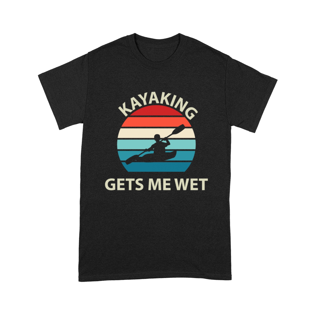 Kayaking Gets Me Wet Funny Kayak Vintage Retro Premium T-shirt