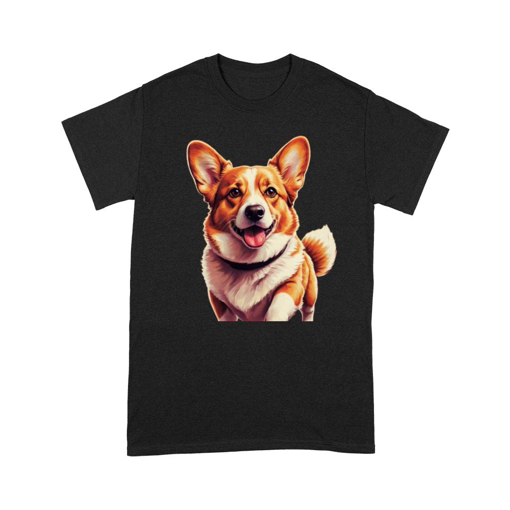 Retro Comic Style Corgi - Vintage Doggo Delight Premium T-shirt