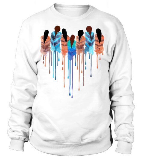 Women Heart Shape Watercolor Native American Sweatshirt Unisex