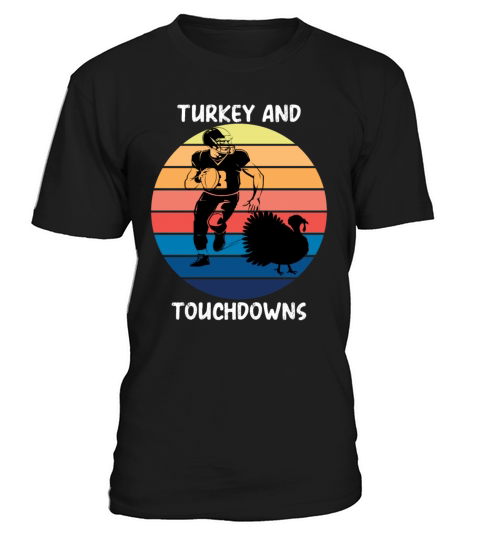 Thanksgiving Vintage Retro Turkey and Touchdowns T-Shirt Unisex