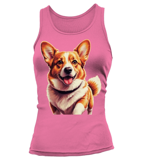 Retro Comic Style Corgi - Vintage Doggo Delight Tank top Woman