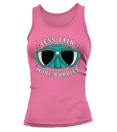 Snorkeling Less Talk More Bubbles Marine Biologist Tank top Woman