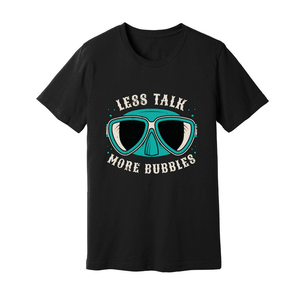 Snorkeling Less Talk More Bubbles Marine Biologist Unisex Jersey Tee