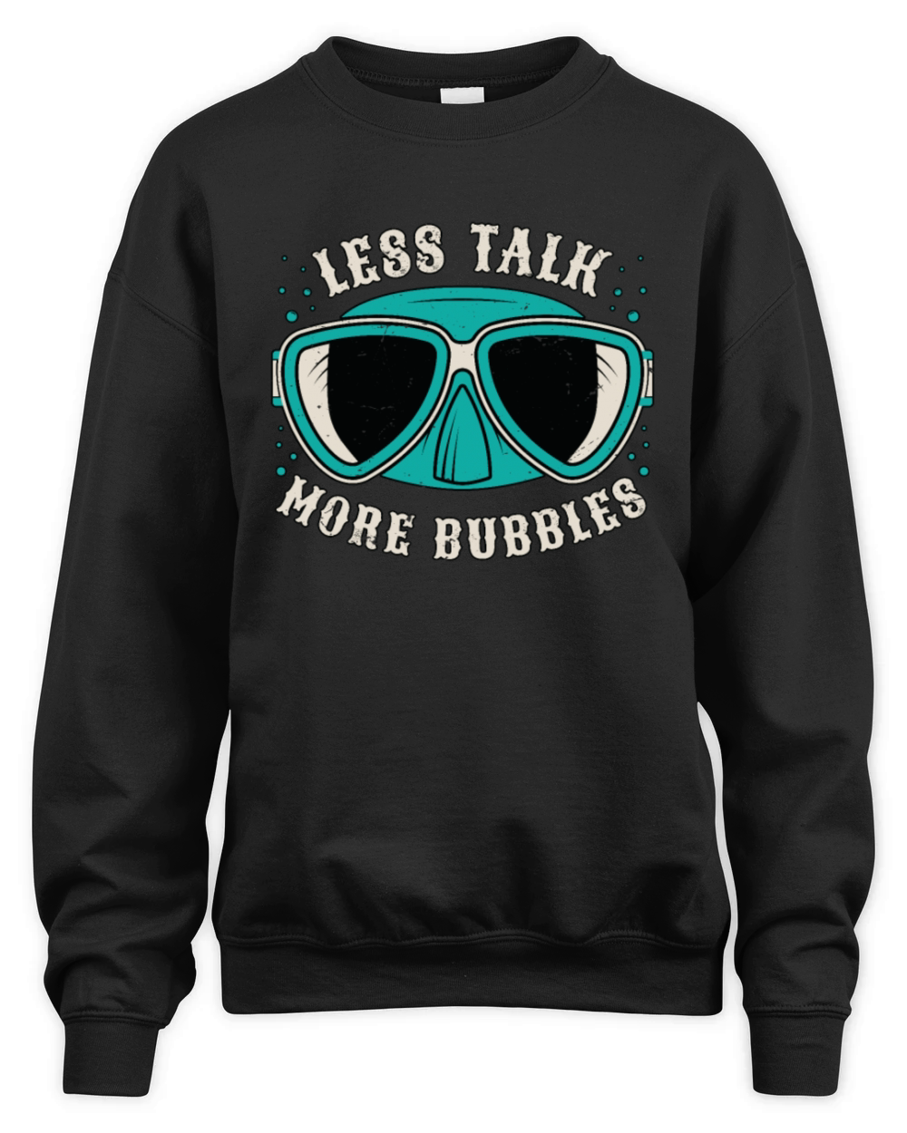 Snorkeling Less Talk More Bubbles Marine Biologist Unisex Premium Crewneck Sweatshirt