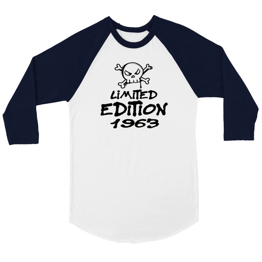 Limited Edition 1963 Birthday 1963 Born Unisex ¾ sleeve Raglan T-shirt