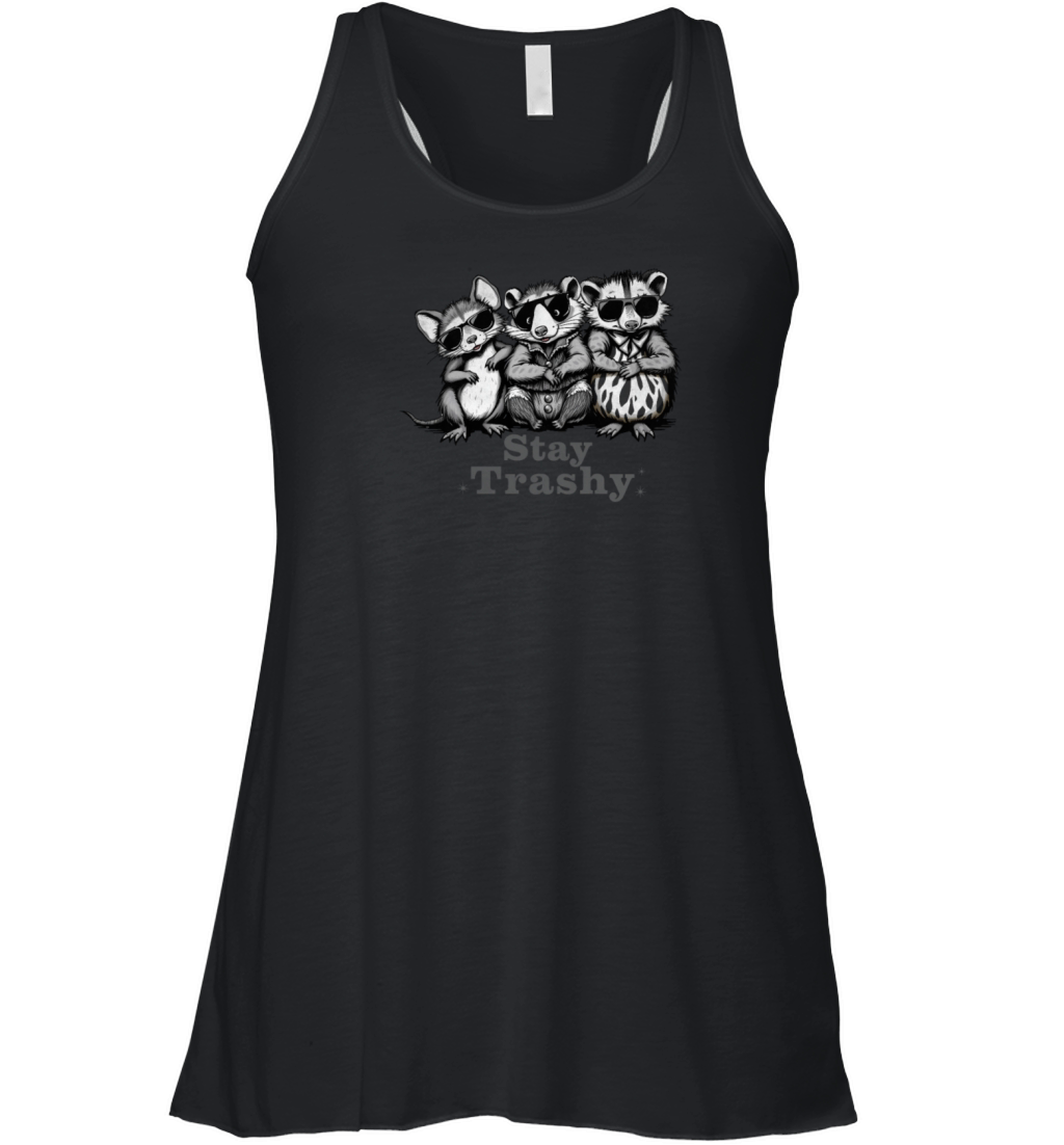 Stay trashy rats vintage Women's Flowy Tank Top