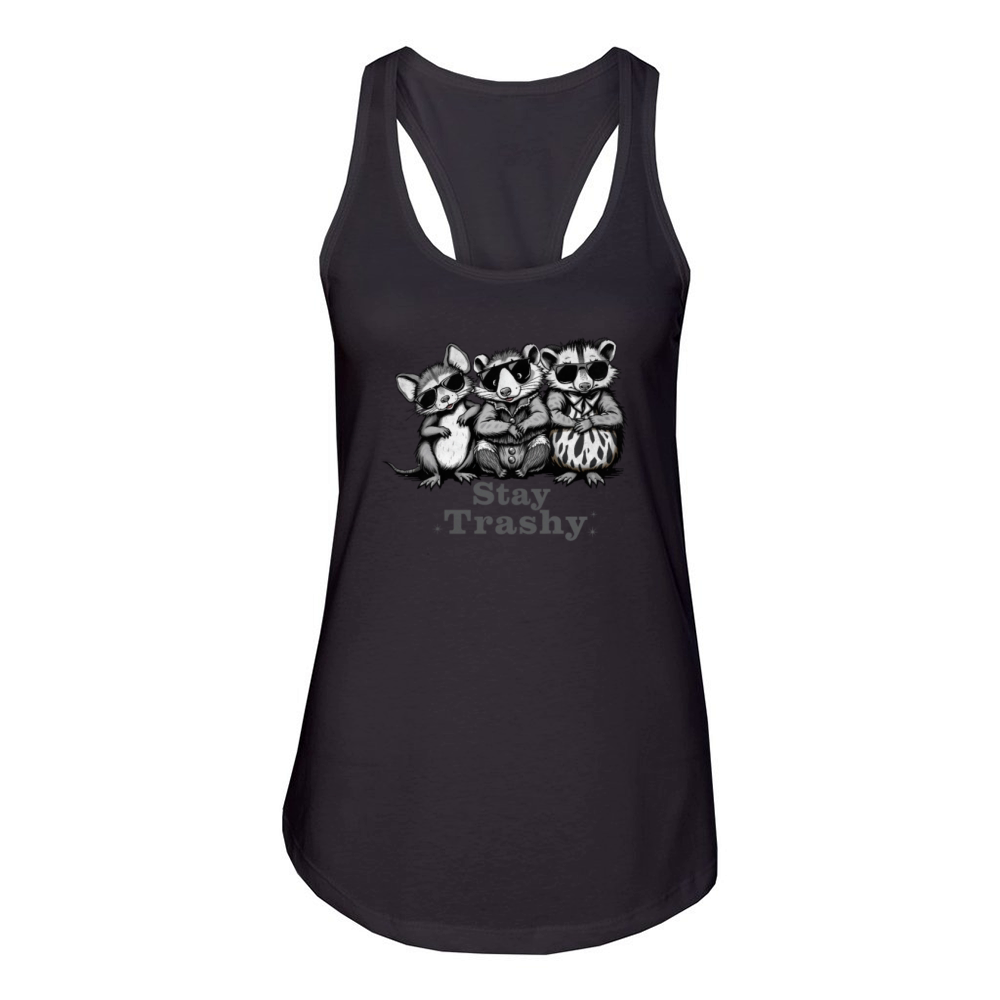 Stay trashy rats vintage Women's Racerback Tank