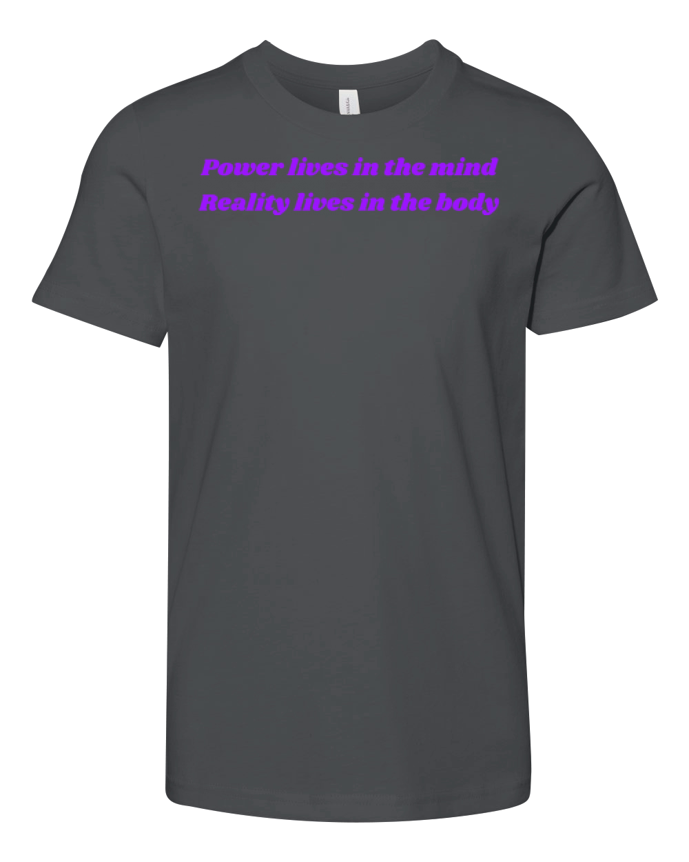Powerful mind reflects itself through the body Youth Unisex Jersey Tee
