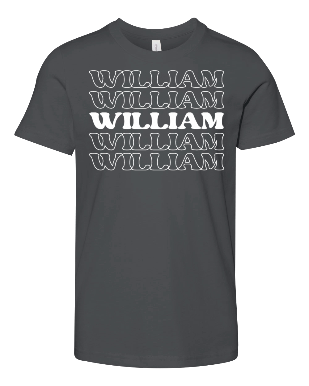 William Name Personalized First Surname Youth Unisex Jersey Tee