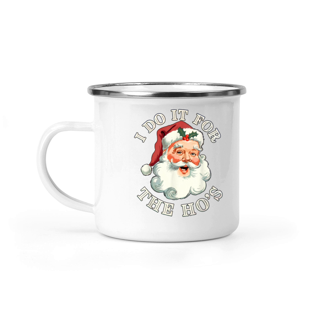 I Do It For The Hos Funny Inappropriate Christmas Camping Mug