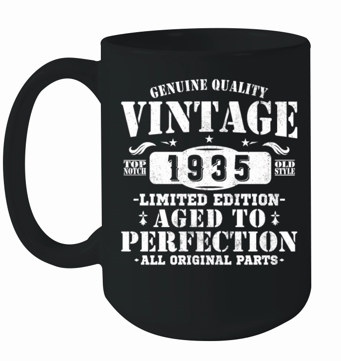 90 Years 1935 Vintage Retro Birthday Gift Ceramic Mug