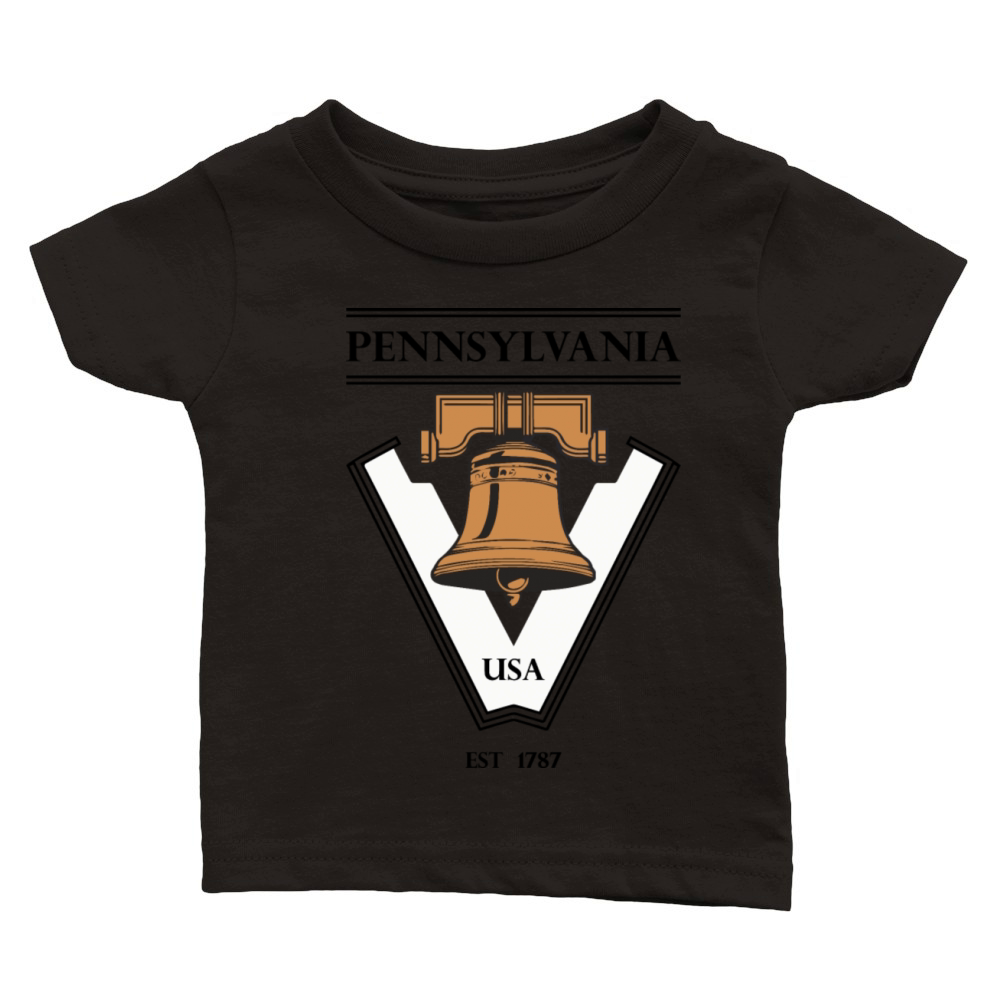 Vintage Pennsylvania Emblem with Liberty Bell Classic Baby Crewneck T-shirt