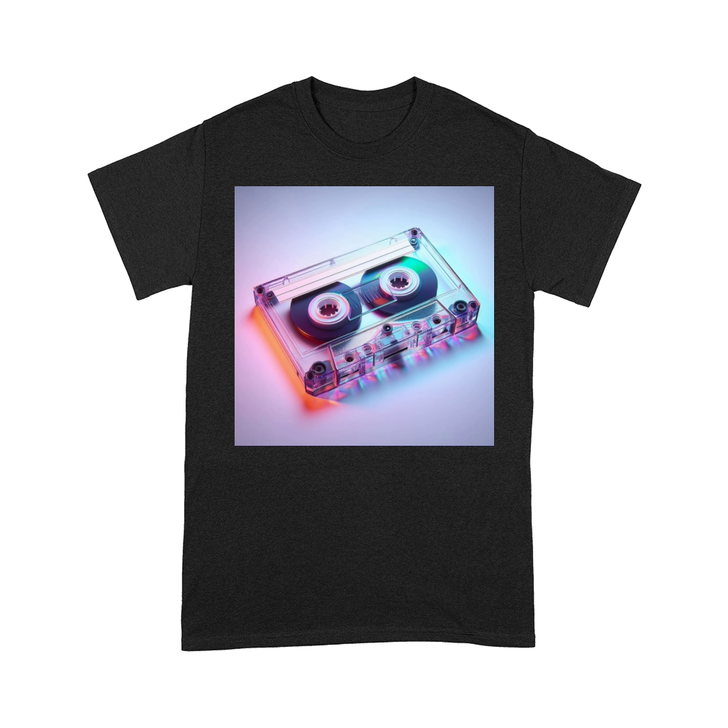 Transparent Vintage Retro Cassette with Colorful B Comfort T-shirt