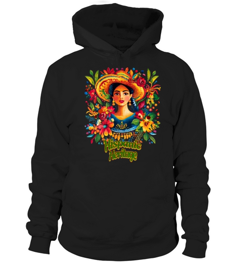 Colorful Hispanic Heritage floral Woman Hoodie Unisex