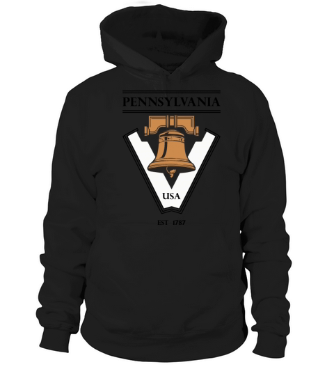 Vintage Pennsylvania Emblem with Liberty Bell Hoodie Unisex