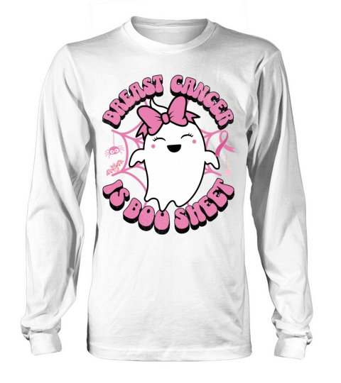 Breast Cancer Is Boo Sheet Halloween Ghost Costume Long sleeved Unisex