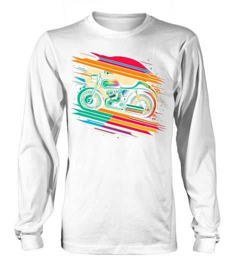 vintage motorcycle retro style Long sleeved Unisex