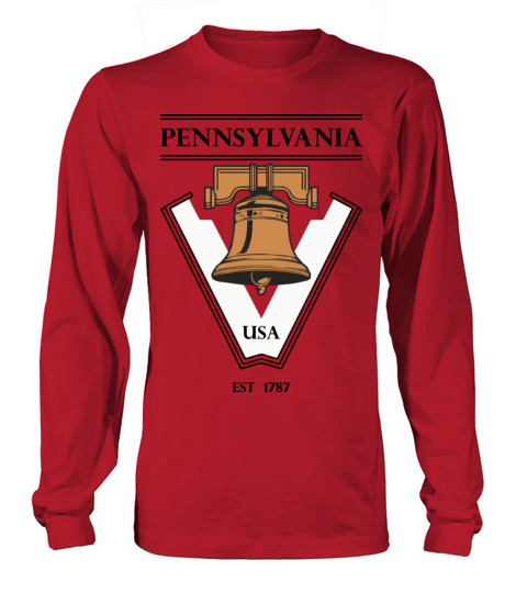 Vintage Pennsylvania Emblem with Liberty Bell Long sleeved Unisex