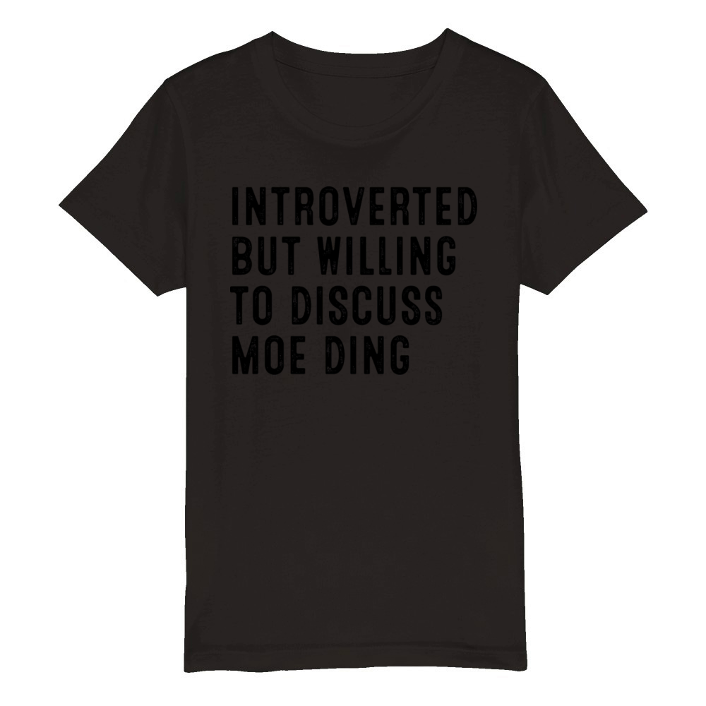 Introverted But Willing To Discuss Moo Deng Pygmy Organic Kids Crewneck T-shirt