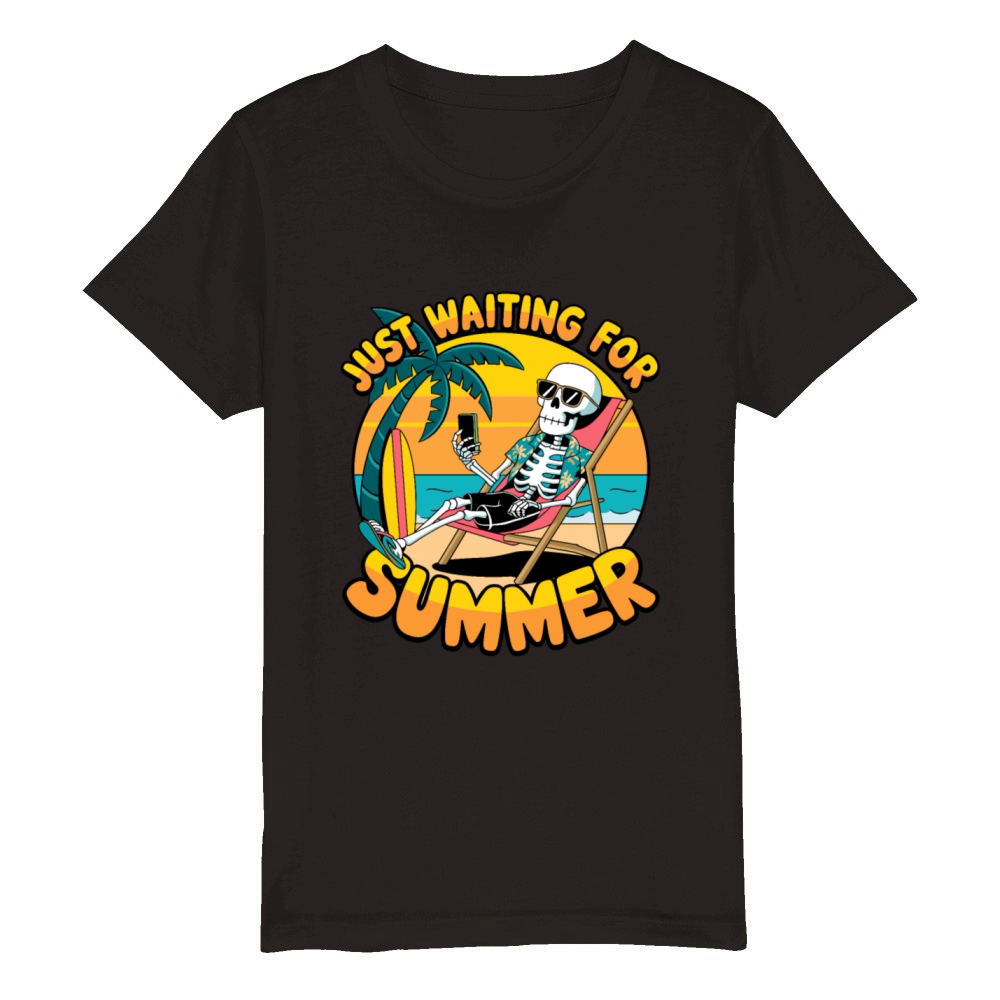 just waiting for summer Organic Kids Crewneck T-shirt
