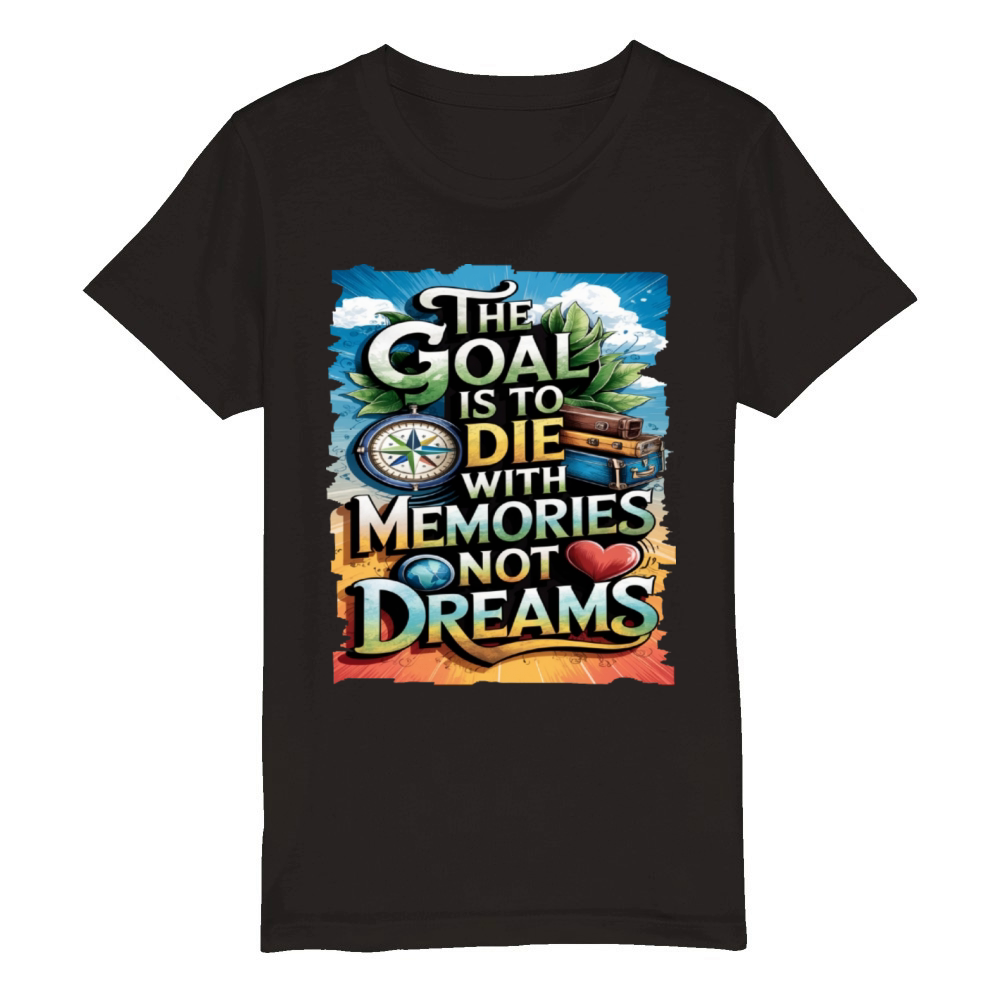 Travel Quote to get inspired N04 Organic Kids Crewneck T-shirt