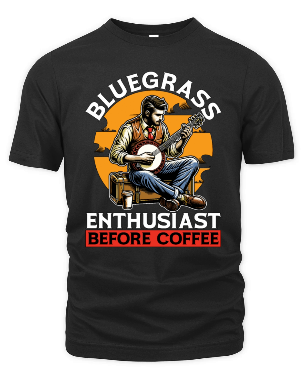 Bluegrass Enthusiast Before Musician Coffee Lover Organic Unisex T-shirt