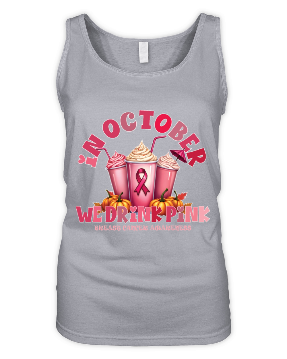 In October We Wear Pink Breast Cancer Organic Women's Tank Top