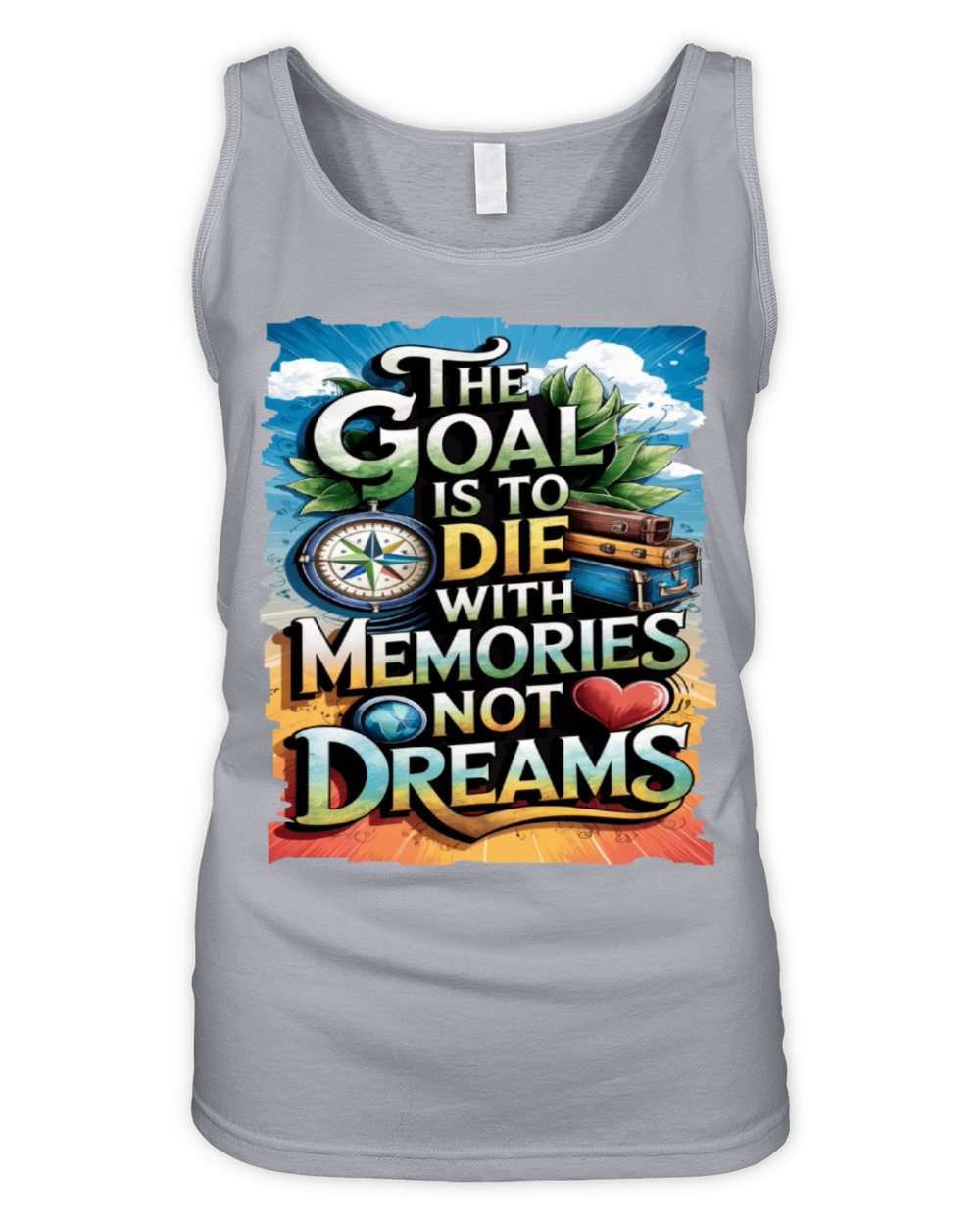 Travel Quote to get inspired N04 Organic Women's Tank Top