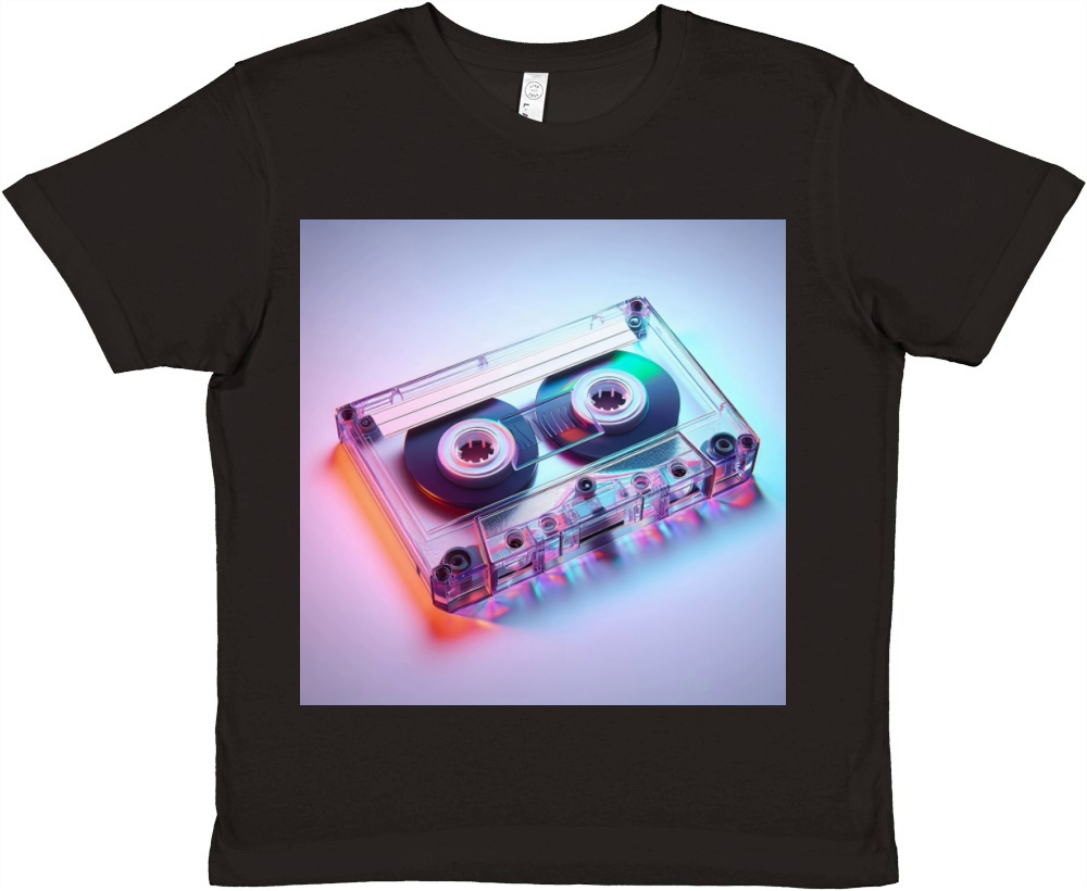 Transparent Vintage Retro Cassette with Colorful B Premium Kids Crewneck T-shirt
