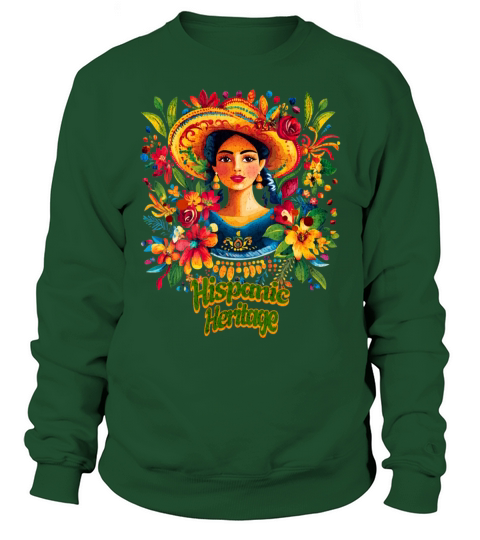 Colorful Hispanic Heritage floral Woman Sweatshirt Unisex