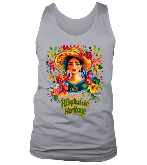 Colorful Hispanic Heritage floral Woman Tank Top Unisex